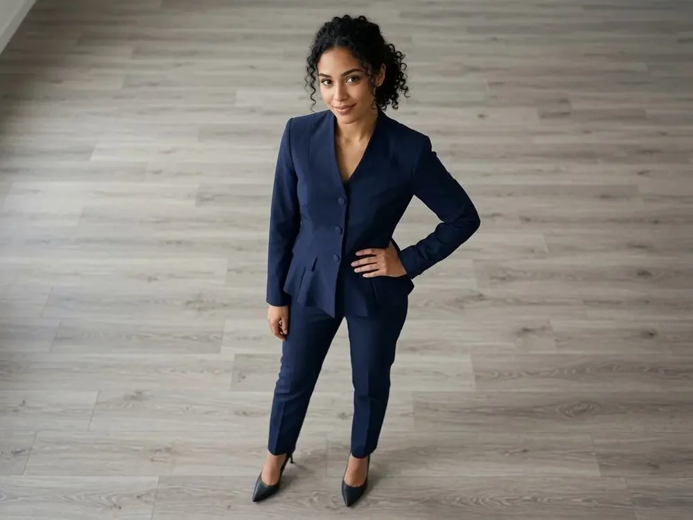 Allegra K Long Sleeve Blazer, XS, Navy